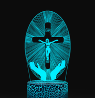 Lampes 3D Illusion Personnalisées Créatives Anime Religion Jésus Styles Chrétiens