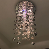Grand lustre en verre à bulles, lustre pour hôtel, lustre pour plafond haut, décoration de hall, villa, luminaires suspendus pour plafond