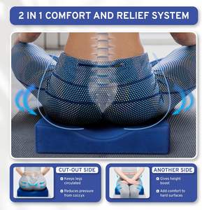 Coussin <span class=keywords><strong>de</strong></span> siège surélevé pour voiture, coussin orthopédique pour <span class=keywords><strong>chaise</strong></span> <span class=keywords><strong>de</strong></span> bureau, soutien lombaire, coccyx et hanches en mousse à mémoire <span class=keywords><strong>de</strong></span> forme - Product Image 2