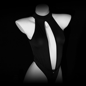 Ensemble de lingerie sexy en jersey de polyester pour femme, body ajouré à entrejambe ouvert - Product Image 1