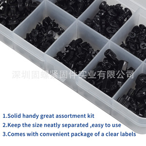 Computer Screws Standoffs Assortment Kit 400Pcs For Pc Case Motherboard Assembly Black Steel Screw Set With Gaskets And Mounts - Product Image 3