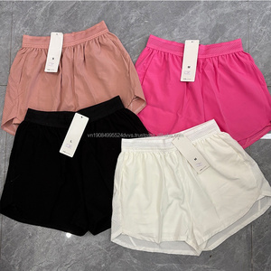 Shorts pour femmes à taille haute élastique avec cordon de serrage, shorts décontractés pour femmes avec logo, shorts de sport pour la course à pied, le yoga, la gym, vêtements de sport - Product Image 1
