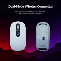 Souris de jeu sans fil à double mode 6D avec logo personnalisé, 3 niveaux de DPI, rechargeable, ultra-mince, portable, pour droitiers, pour le bureau