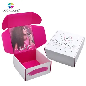Custom personalized beauty flat mailing corrugated packaging shipping carton subscription boxes with logo packaging