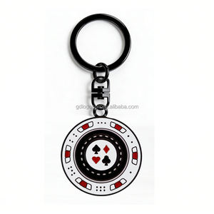 Llavero de Metal con Diseño de <span class=keywords><strong>Casino</strong></span>, Doble Cara, <span class=keywords><strong>Ruleta</strong></span>, Dados de Las Vegas, Recuerdo de Mónaco, Diseños Metálicos Personalizados - Product Image 3