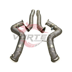 Collecteur d'échappement haute performance en acier inoxydable 304 Vortex pour Aston Martin DB11 V8 V12 5.2L 4.0L 2017–2023 avec bouclier thermique sans voyant d'avertissement (CEL) - Product Image 3