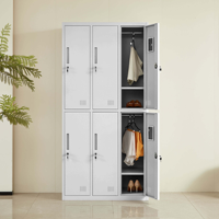 Armoire métallique à porte unique, prix compétitif, verrouillable, durable, meuble de chambre pour rangement domestique, unité de rangement en gros
