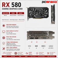 Carte graphique de jeu haute performance PCWINMAX Original RX 580 8 Go GDDR5 256 bits 2048SP pour PC de bureau pour passionnés