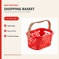 Mini panier cadeau en plastique avec poignée pliable pour les ensembles promotionnels, l'emballage de détail et la présentation des produits