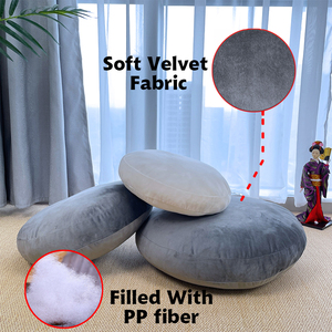 Manufactory Modern Round Velvet <strong>Bean</strong> <strong>Bag</strong> Chair Floor Cushion Throw <strong>Pillow</strong> Stuffed EPS <strong>Beans</strong> Custom Seat Backs Removable Cover - Product Image 5