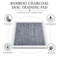 Tapis d'apprentissage pour chiens en charbon de bambou PE, jetables, anti-odeur, écologiques, imperméables et anti-fuites, directement de l'usine