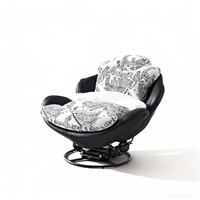 Fauteuil à bascule ergonomique moderne pivotant à 360° en PU, pouf, canapé lounge nuage doux, écologique et durable pour la maison et le bureau