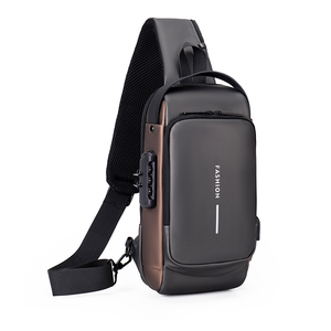 低价批发轻质防水简约设计包时尚吊带新款单肩男士胸包 - Product Image 1