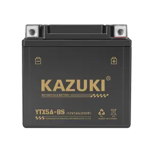 Bateria Moto YTX5A-BS12v 5ah Denel, Baterai Sepeda Motor Bebas Perawatan Performa Tinggi