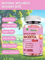 Gummies de Myo-Inositol et D-Chiro-Inositol (60 pièces) à Marque Blanche – Rapport 40:1 – Soutien à l'Équilibre Hormonal Féminin et à la Régularité du Cycle – Fournisseur OEM