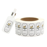 Autocollant personnalisé impression UV parfum autocollants vinyle étanche cosmétique autocollant étiquette de logo personnalisé