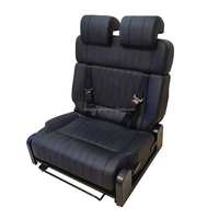 Asiento Cama Individual LXRV de Lujo en Tela Impermeable Transpirable para Vehículos Recreativos, Furgonetas Camper y MPV, con Base Giratoria