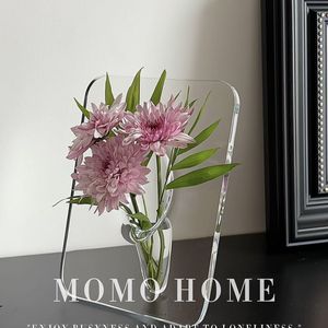 Vaso da tavolo in acrilico trasparente di tendenza 2025 moderno Design nordico <span class=keywords><strong>Chic</strong></span> elegante decorazione per la <span class=keywords><strong>casa</strong></span> per salotti minimalisti - Product Image 2