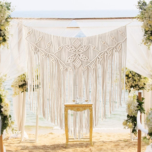 Tapiz Decorativo Bohemio de 42"*44" para Colgar en la Pared, Hecho a Mano con Algodón, para Decoración del Hogar y Bodas, Dropshipping - Product Image 3