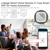 Tuya Smart ZigBee Capteur de température et d'humidité Hygromètre intérieur Thermomètre Détecteur avec LCD Smart Life APP Télécommande
