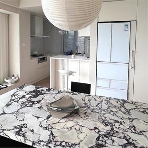 Mesa de Comedor Moderna de Lujo en Piedra Calacatta <span class=keywords><strong>Viola</strong></span> para 4-8 Personas, Mesa de Comedor de Piedra Sinterizada para Hogar y Comercio - Product Image 4