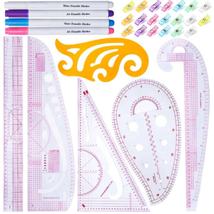 <span class=keywords><strong>MCZ</strong></span>-34 En gros Règle de couture en plastique pour la mesure et la confection de vêtements, règle de courbe d'emmanchure - Product Image 1
