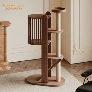 Menara kayu multilapis mewah untuk kucing besar hitam kucing besar untuk kegiatan memanjat pohon rumah dengan Sisal menggaruk <span class=keywords><strong>Post</strong></span> - Product Image 1