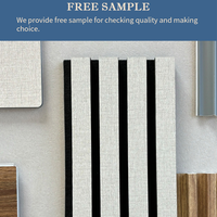 Panneau mural acoustique en bois à lattes, structure en fibres de polyester, placage enveloppé, réduction du bruit, pour hôtel, restaurant, décoration intérieure