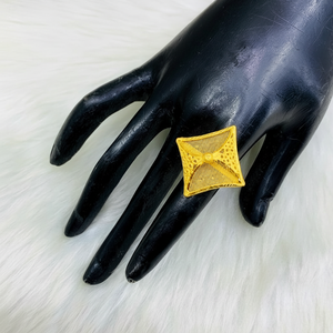 New Arrival Designer Trendy 18K Rose <b>Gold</b> Plated One Gram Flower Shape <b>Rings</b> High Quality Jewelry for Women - Product Image 2