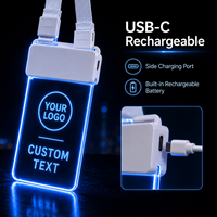 Badges nominatifs personnalisés en acrylique LED pour employés de magasin, serveurs, restaurants, bars, uniformes – Commandes en gros