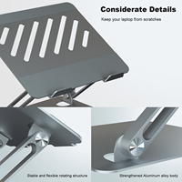 Support de bureau en métal Charmount pour ordinateur portable, réglable, portable, avec refroidissement, idéal pour DJ - Vente en gros