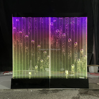 Écran de séparation en rideau d'eau LED RVB coloré - Fontaine d'eau décorative pour restaurant, hôtel, salon
