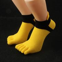 Chaussettes de sport athlétiques OEM respirantes en maille à cinq doigts séparés, à compression, color block, pour la course, le marathon et le cyclisme