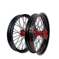 Jeu de roues plates de 19 pouces pour moto tout-terrain 250cc 450cc, 19x2.5 19x3.0, moyeux en aluminium CNC, jantes de course pour piste tout-terrain