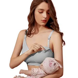Amazon Hot Sells Breathable High Quality Customization Plus Size Women's Breastfeeding Tank Tops Maternity Nursing Bra