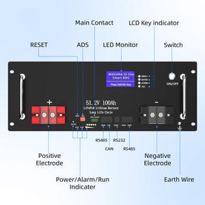 Sistema de almacenamiento de energía Batería de iones de litio Lifepo4 51,2 V 100ah 200ah Batería de iones de litio de ciclo profundo montada en rack - Product Image 4