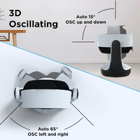 Ventilateur de circulation d'air intelligent 8 pouces à 3 pales, oscillation 3D, 4 modes de ventilation, pour chambre, bureau, intérieur, avec minuterie marche/arrêt, ventilateur de table oscillant