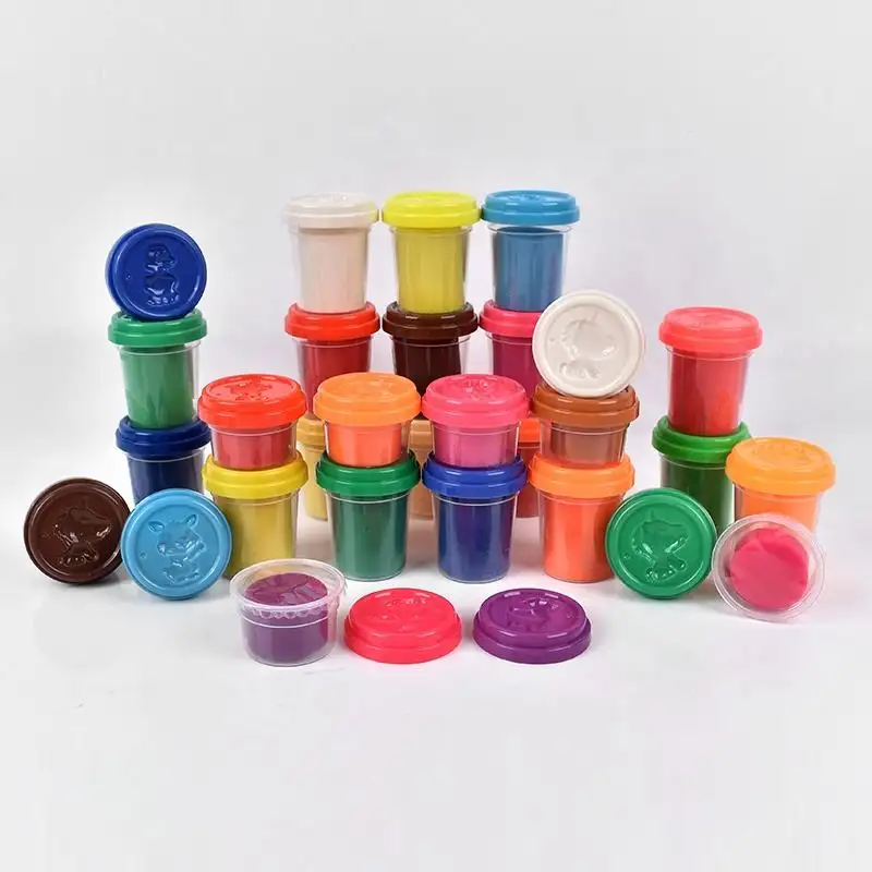 ของเล่น playdough สําหรับเด็ก โมเดลพลาสติก เป็นมิตรกับสิ่งแวดล้อม เล่นภาชนะใส่แป้ง ดินสี