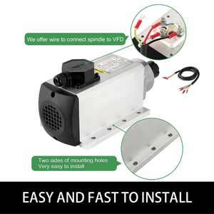 Zhong Hua Jiang - Motor de Husillo Cuadrado Refrigerado por Aire de 3KW ER20 220V/380V BT30 para Máquina de Grabado CNC y Perforación - Product Image 3