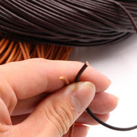 Cordon en cuir tressé double en cuir de vachette véritable pour bracelets, colliers, accessoires de bijoux et coques de téléphone portable