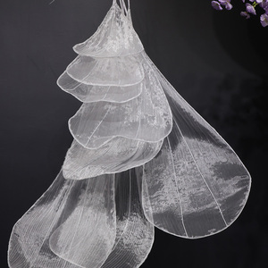 Sảnh cưới nền hoa, đạo cụ đám cưới, gạc lưới cánh hoa gấp, Trần pha lê kiểu Hàn Quốc, nền KT Ruy băng lưới ga - Product Image 3