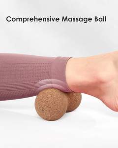 Rouleau de massage en liège en forme d'arachide pour tissus profonds, outil de massage portable pour le dos et les pieds, pour la thérapie des points de déclenchement - Product Image 4