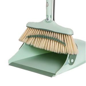 Household Collapsible Standing Broom Set With Tooth Comb And Broom Household Cleaning Tools Wholesale Plastic Broom Set