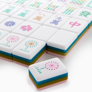 Luxury Modern Foldable Customized 160 Blush Pink Hand-painted Acrylic OMM American <b>Mahjong</b> Tile <b>Set</b> - Product Image 3