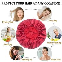 Meilleure vente 4 pièces/ensemble Bonnets pour cheveux en satin avec large bande extensible Bonnets pour soins capillaires pour femmes