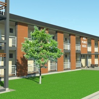 Contenedor de estructura de acero, Hotel prefabricado, construcción, moderno, Hotel prefabricado