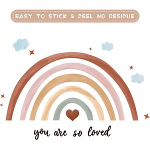 Calcomanías de arcoíris de dibujos animados para decoración del hogar, pegatina de PVC, extraíble - Product Image 3