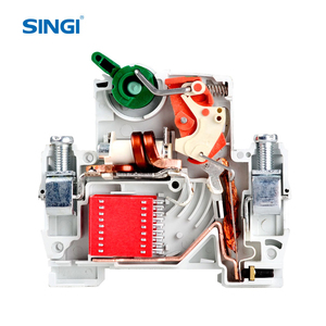 מפסק זרם אוטומטי מיניאטורי Singi SG65-63 3P 10KA 63A AC עם הגנה לתאורה ומנוע - מבצע חם - Product Image 2