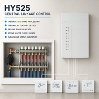 Boîtier de commande central pour câblage de chauffage 5 zones avec thermostat numérique intelligent, pour pompe de chaudière