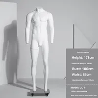 Mannequin de présentation sans tête en fibre de verre blanc mat 3D creux invisible détachable pour hommes et femmes